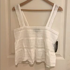 Cute White Eyelet Tank!